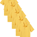 Yellow (5-Pack) 14 5-Pack School Uniform Tagless Polo Tshirt for Little Boys & Big Boys